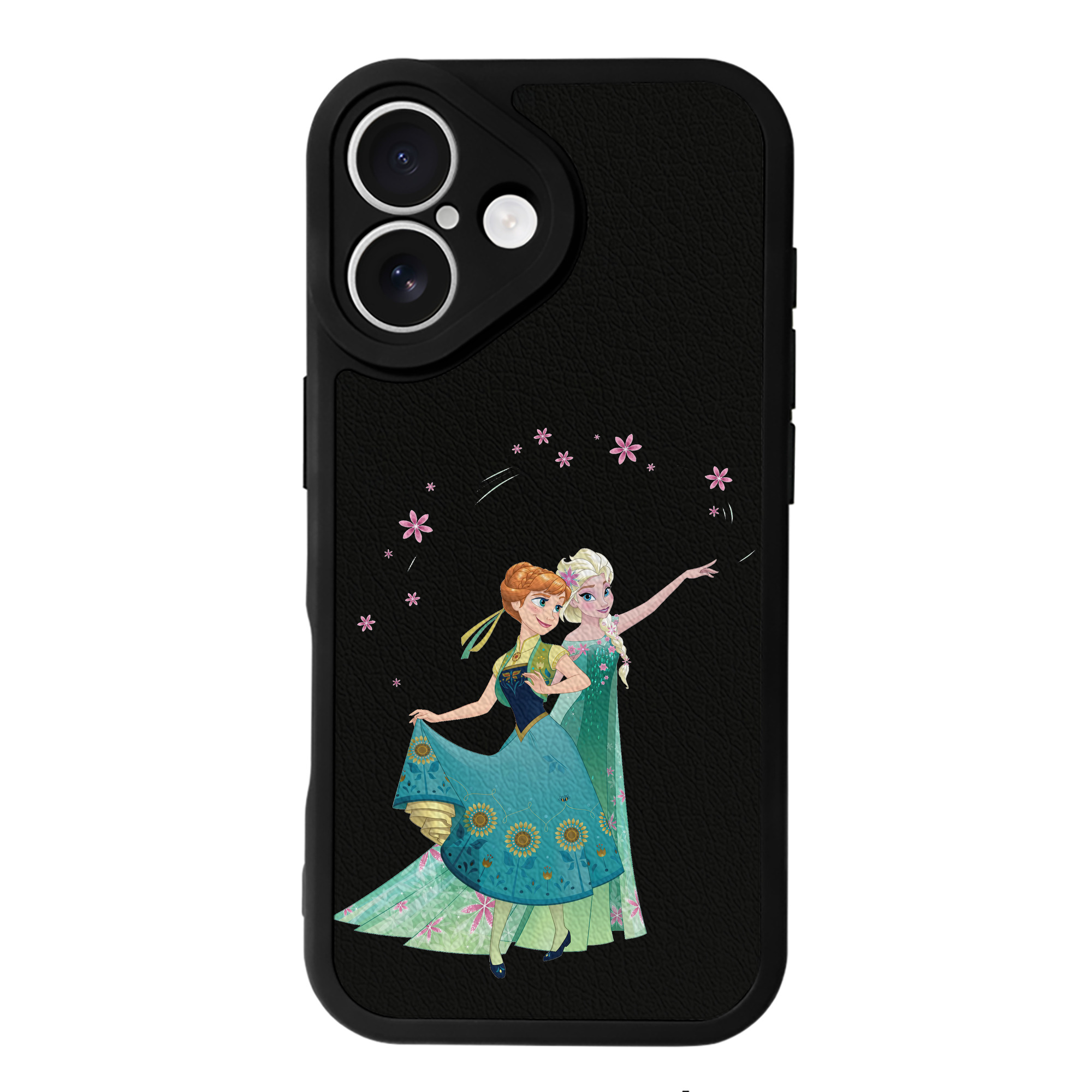 （画像用） アナと雪の女王 アンナ エルサ Frozen Anna Elsa 【iPhone 16シリーズ対応】シリコンスマホケース（レザー調） 材質：シリコン